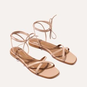 Margaux The Wrap Sandal Rose Napa